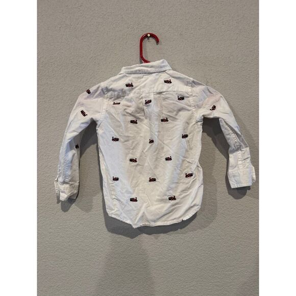 Janie and Jack Little Boys Dress Shirt Train Embroidered 4 - Picture 2 of 5